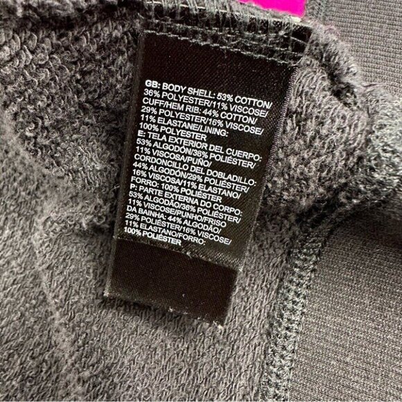 The North Face Women’s Dark Gray Full Zip Hooded French Terry Track Jacket M/C37 - Picture 11 of 14